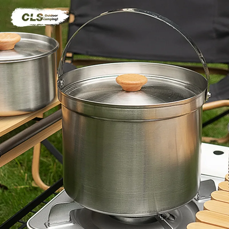 NOBANA&CLS 22点ステンレス製アウトドアキャンプ用 - Camping Cooking Pot Stainless Steel のレビューと価格