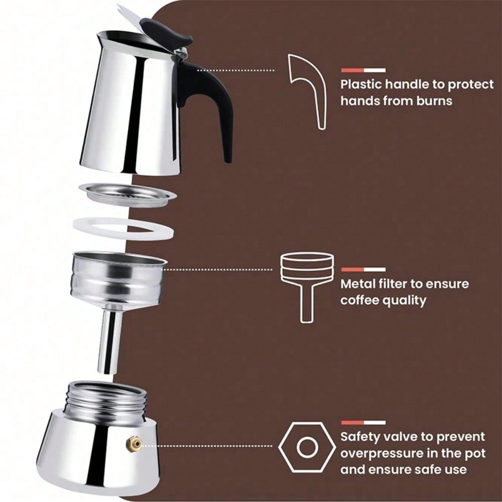 12 カップコーヒーメーカーステンレス鋼エスプレッソメーカー - Camping Cooking Accessories のレビューと価格