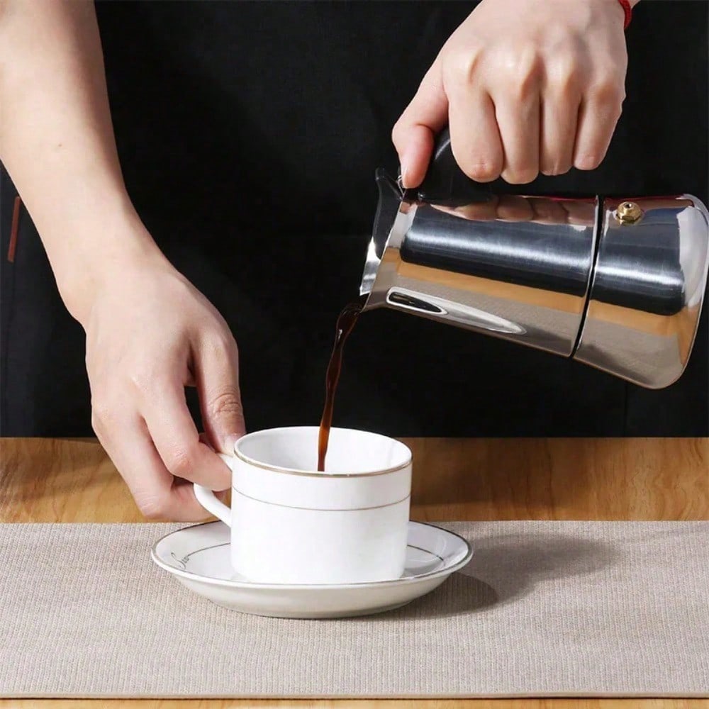 12 カップコーヒーメーカーステンレス鋼エスプレッソメーカー - Camping Cooking Accessories のレビューと価格