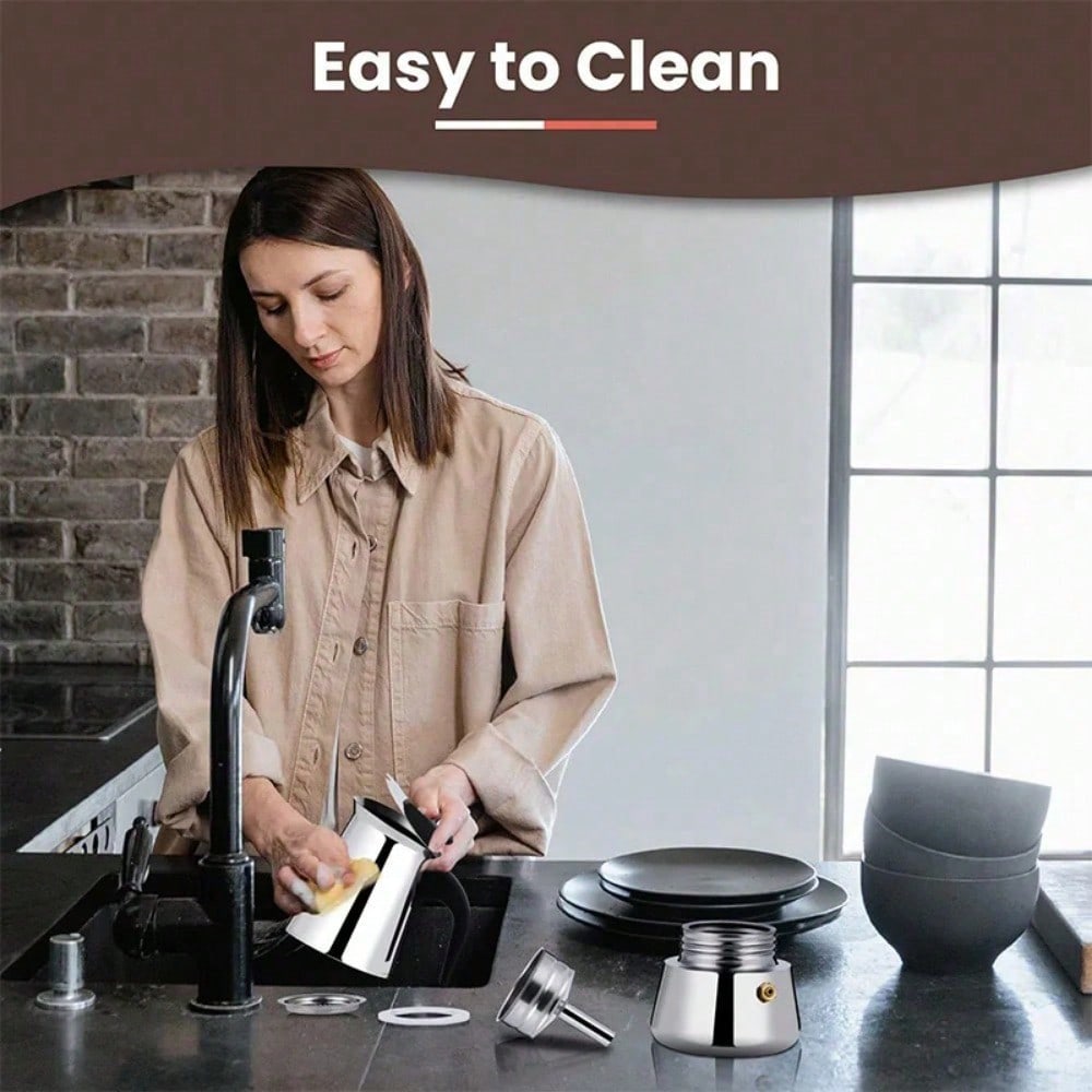 12 カップコーヒーメーカーステンレス鋼エスプレッソメーカー - Camping Cooking Accessories のレビューと価格