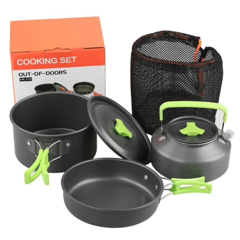 キャンプ用調理器具セット、アウトドアキッチン用品セット、アル - Camping Cooking Kettle のレビューと価格