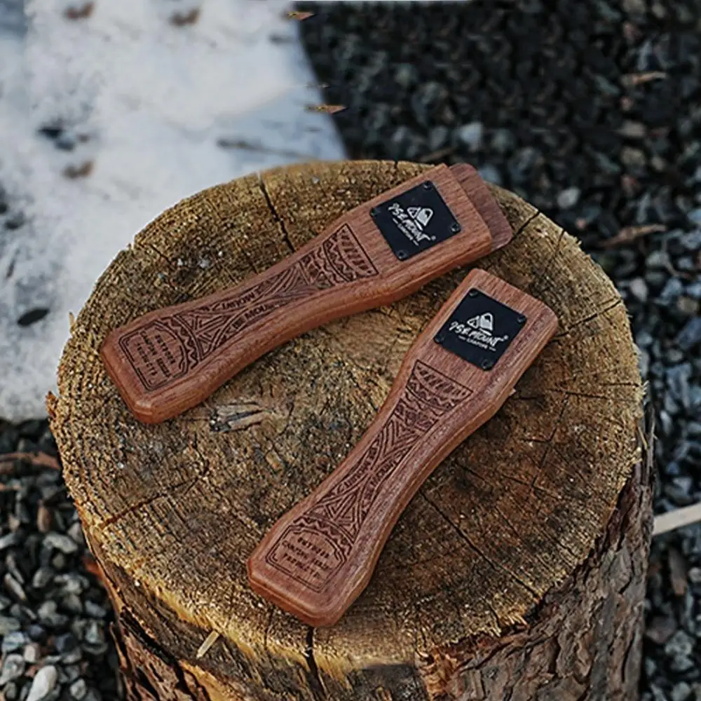 屋外用天然木製グリルパンハンドル、取り外し可能、耐熱性、火傷 - Camping Cooking Handle のレビューと価格