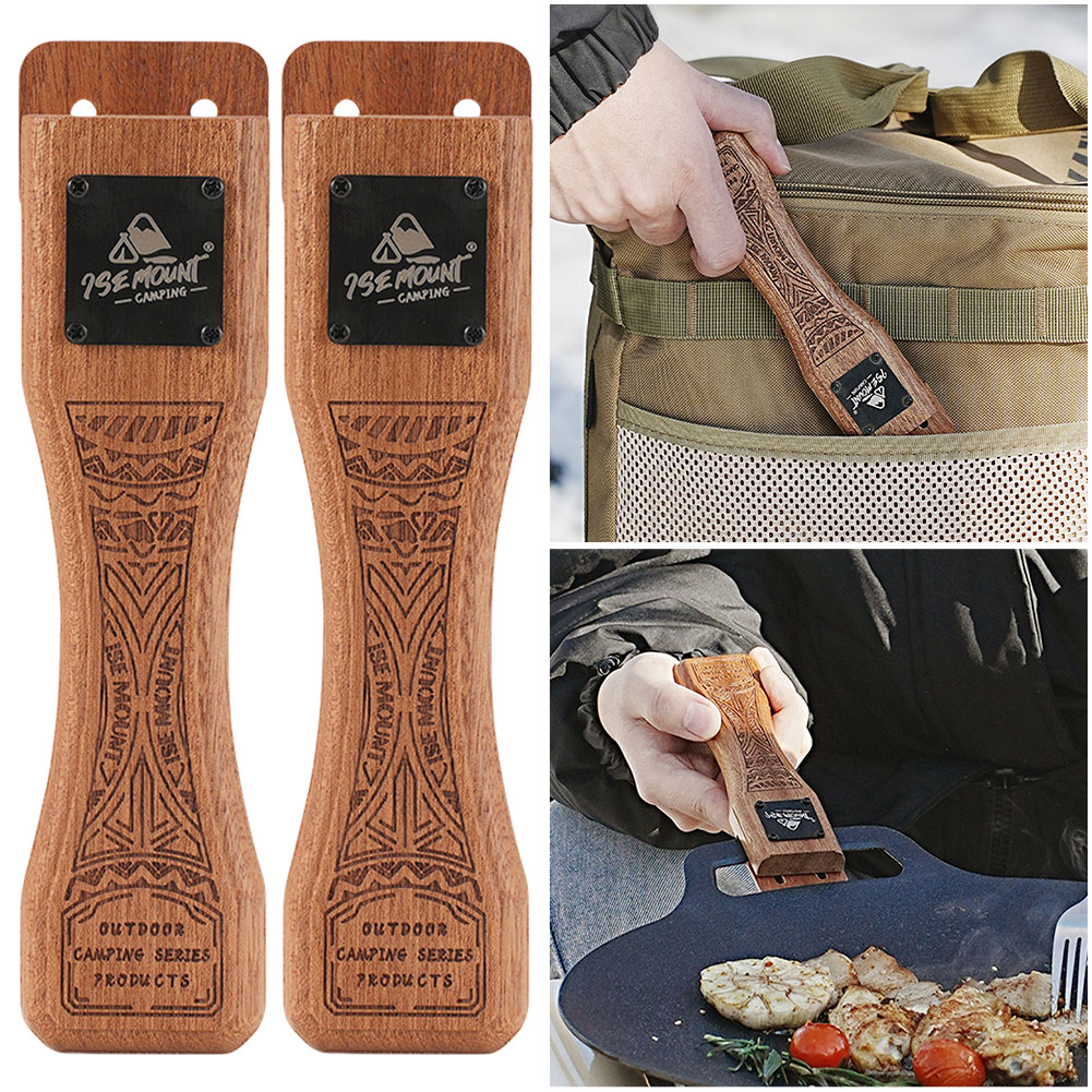 屋外用天然木製グリルパンハンドル、取り外し可能、耐熱性、火傷 - Camping Cooking Handle のレビューと価格