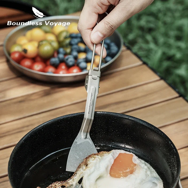 Boundless Voyage チタンスパチュラ フライパ - Camping Cooking Handle のレビューと価格