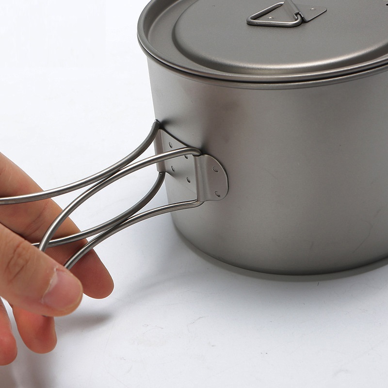 吊り下げハンドル付きチタン調理鍋,ポータブル,キャンプ,ピク - Camping Cooking Handle のレビューと価格