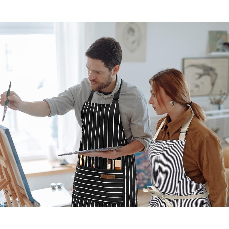 2パックの女性用調理用エプロン、ポケット付き、調節可能なキッ - Camping Cooking Apron のレビューと価格