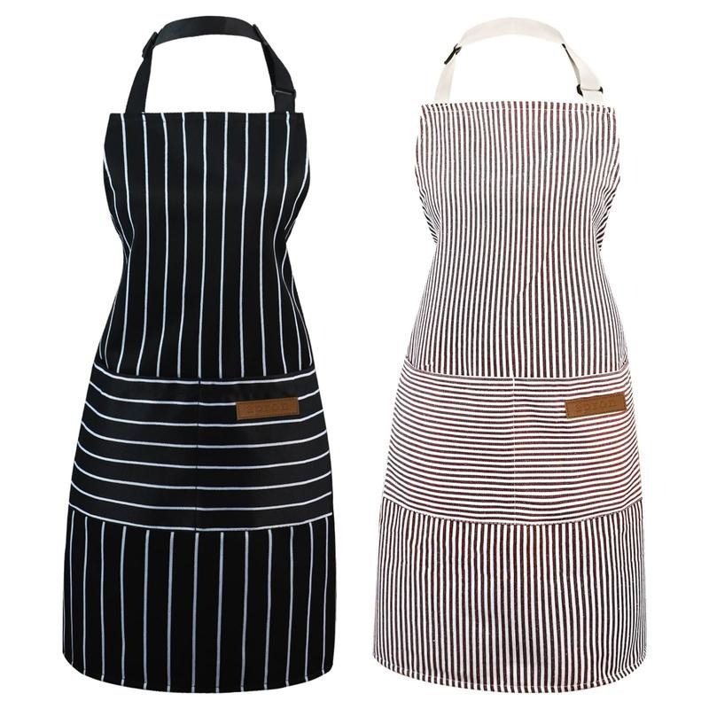 2パックの女性用調理用エプロン、ポケット付き、調節可能なキッ - Camping Cooking Apron のレビューと価格