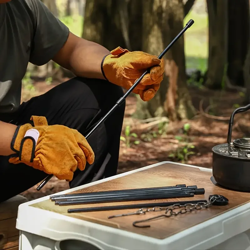 屋外用大型焚き火三脚ポータブルキャンプ焚き火調理鍋吊り下げ三 - Camping Cooking Pot Tripod のレビューと価格