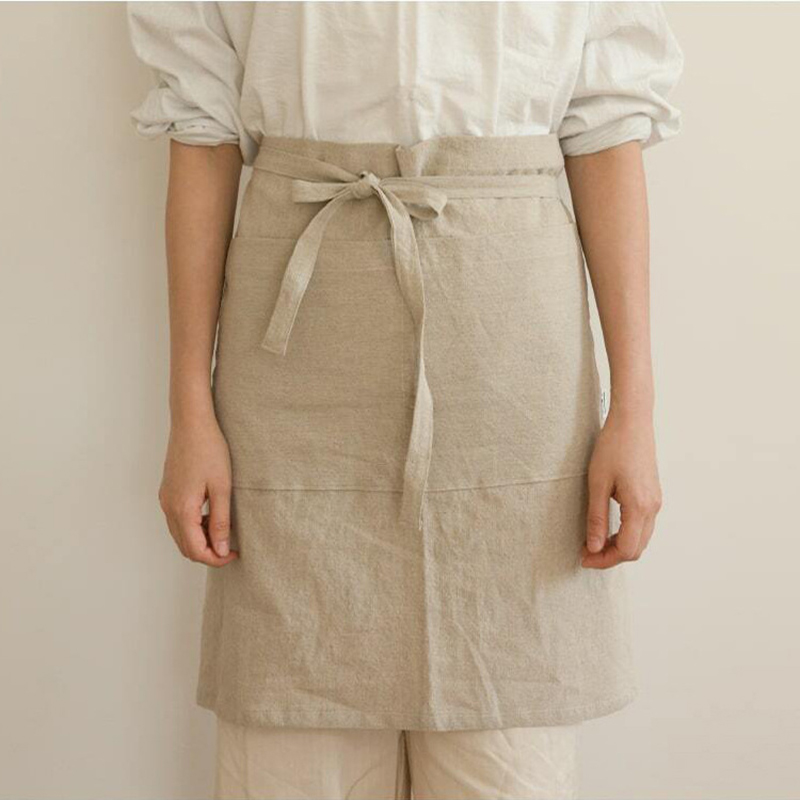 日本製女性用半身エプロン リネンコットン キッチンやダイニン - Camping Cooking Apron のレビューと価格