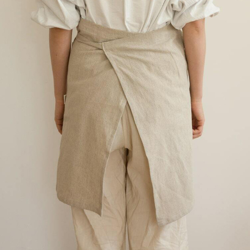 日本製女性用半身エプロン リネンコットン キッチンやダイニン - Camping Cooking Apron のレビューと価格
