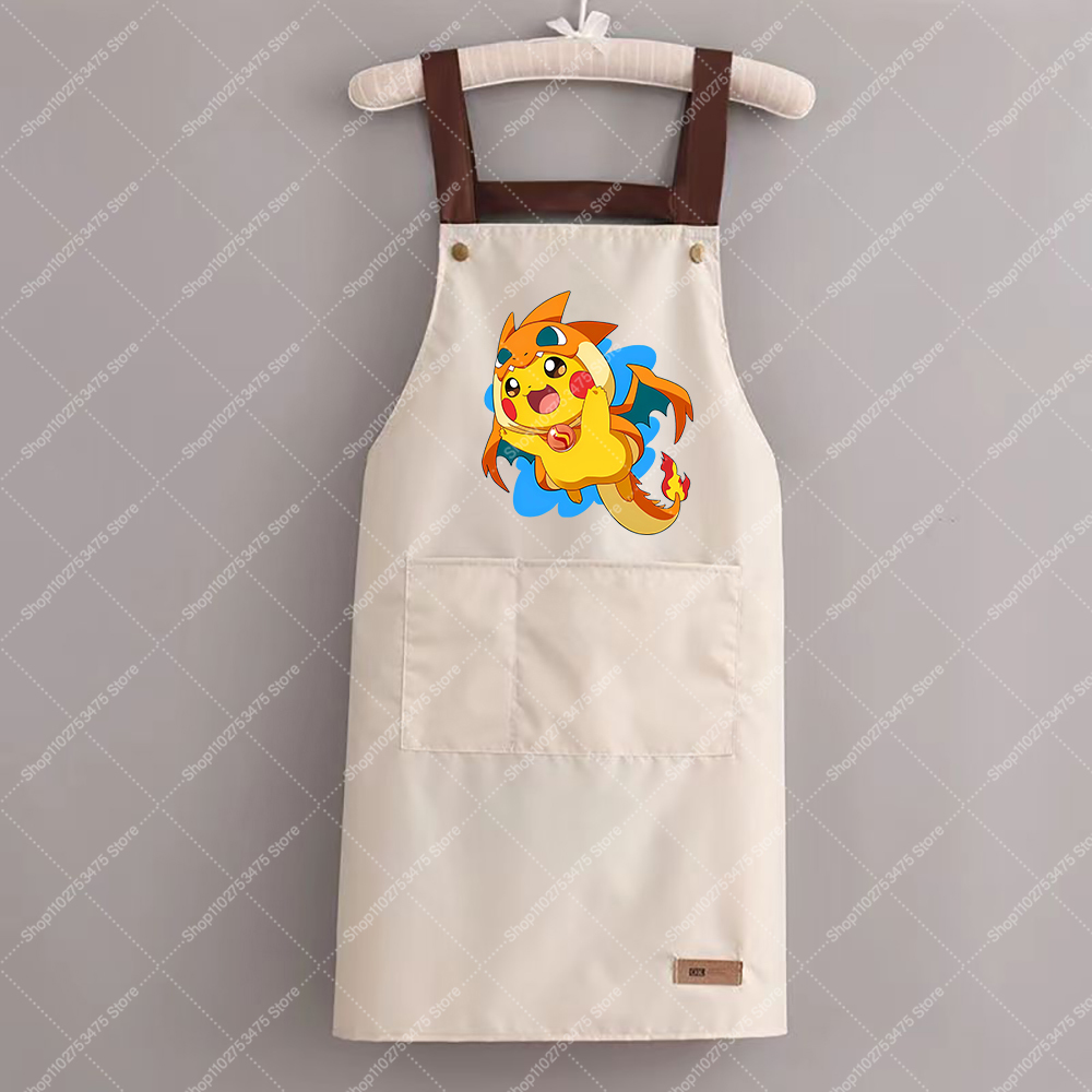 女性男性ファッションプリントエプロン漫画キッチン用品ヒトカゲ - Camping Cooking Apron のレビューと価格
