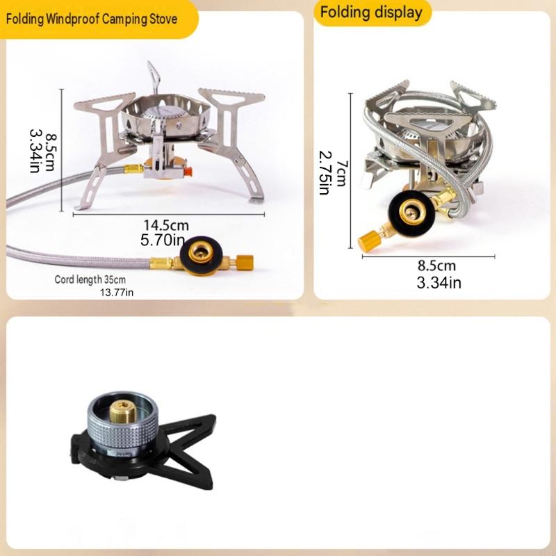ポータブルアウトドアストーブバーナー屋外調理用ステンレススチ - Camping No Cooking Meals のレビューと価格