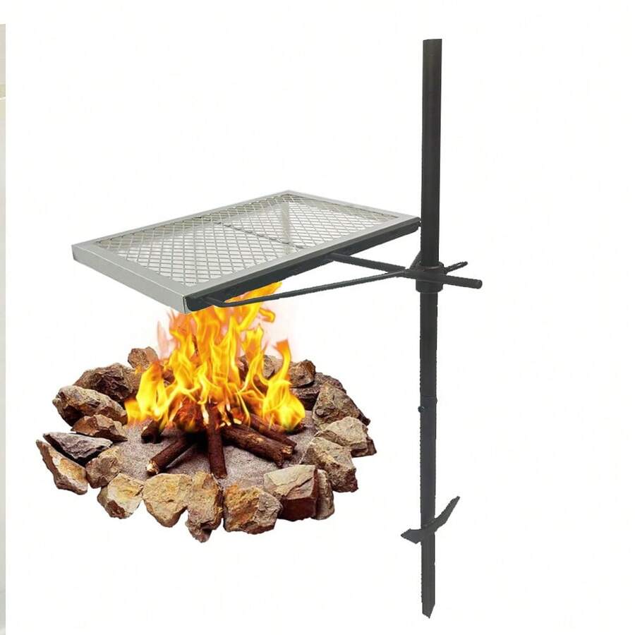 360 °   調整可能な回転式キャンプファイヤーグリル、頑 - Campfire Cooking のレビューと価格