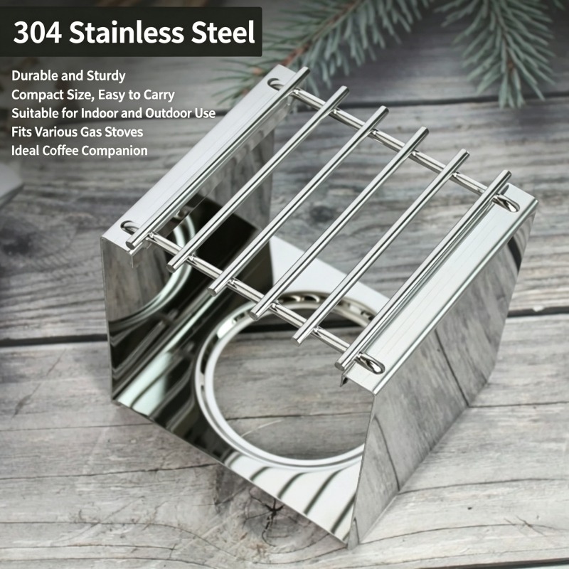 ステンレス製の正方形コーヒーストーブスタンド、モカポットやア - Camping Cooking Pot Stainless Steel のレビューと価格