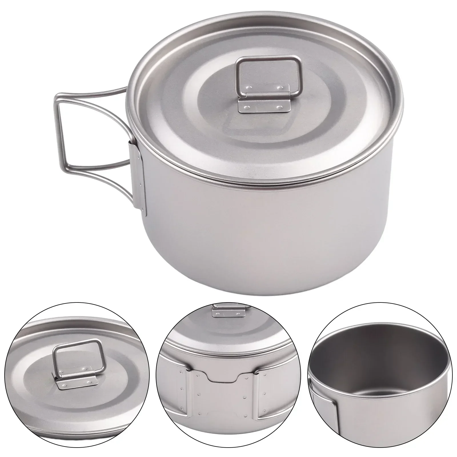 キャンプ用折りたたみハンドル付きチタンボウル、ディナーフード - Camping Cooking Handle のレビューと価格
