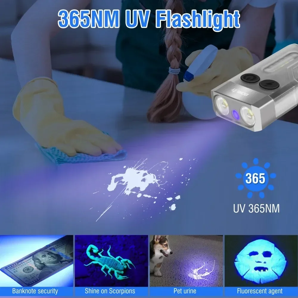 BORUiT V10 キーホルダー UV LED EDC 蛍 - Camping Cooking Fish のレビューと価格