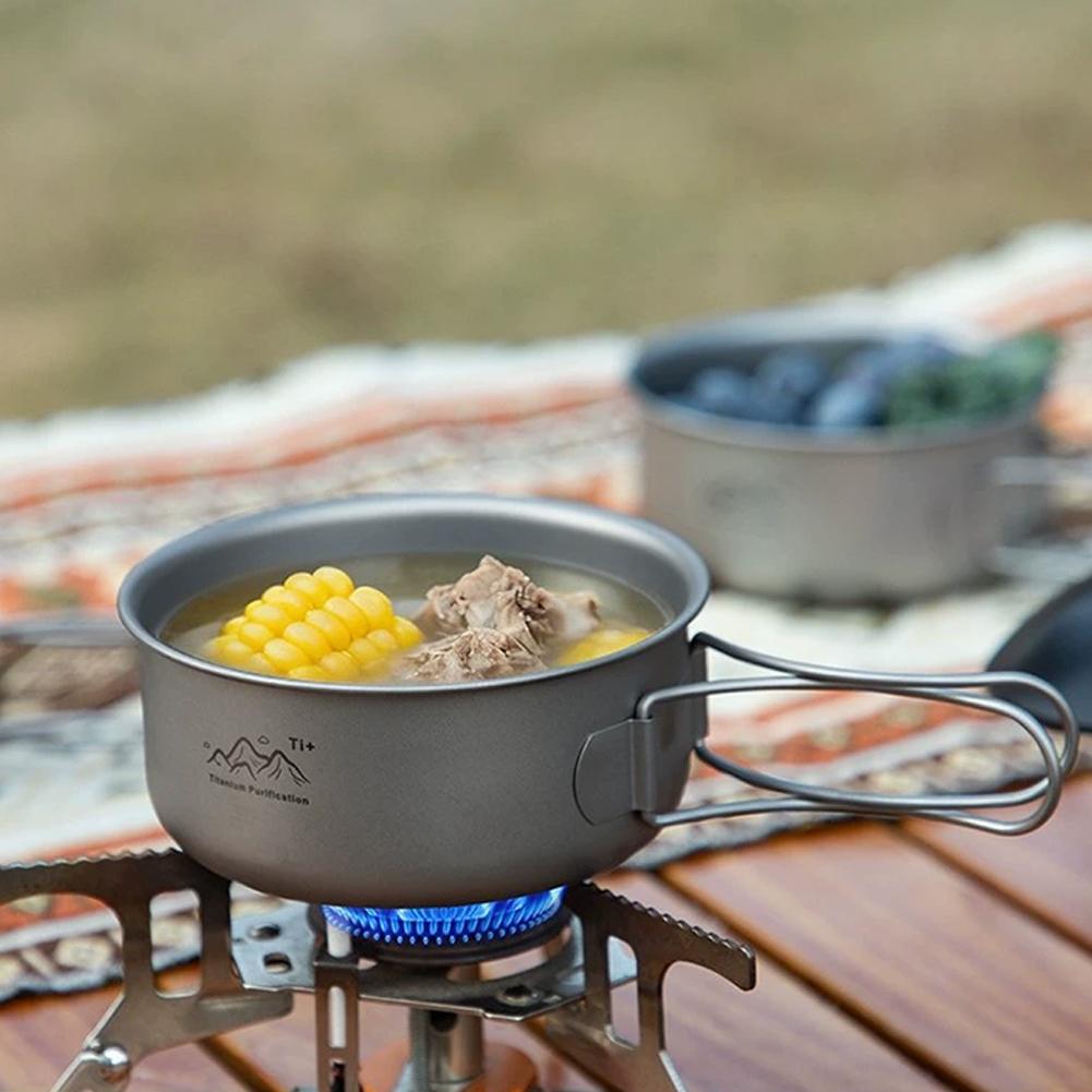 超軽量キャンプポットポータブルスープポット折りたたみハンドル - Camping No Cooking Meals のレビューと価格