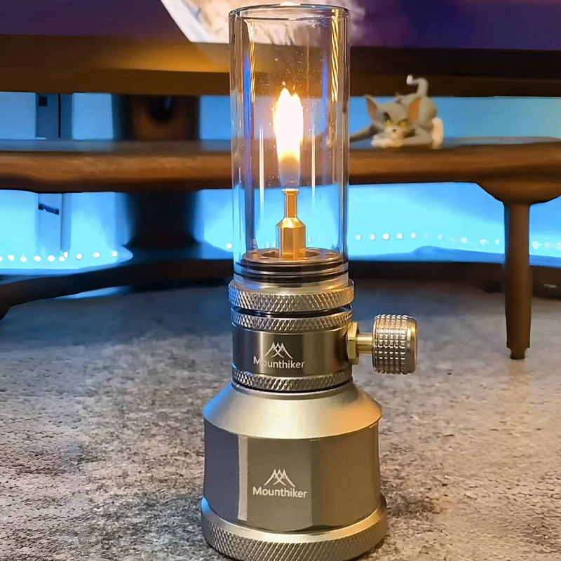 キャンプ用ガスランプ ポータブル 小型 吊り下げ式 ガラスガ - Campfire Cooking のレビューと価格