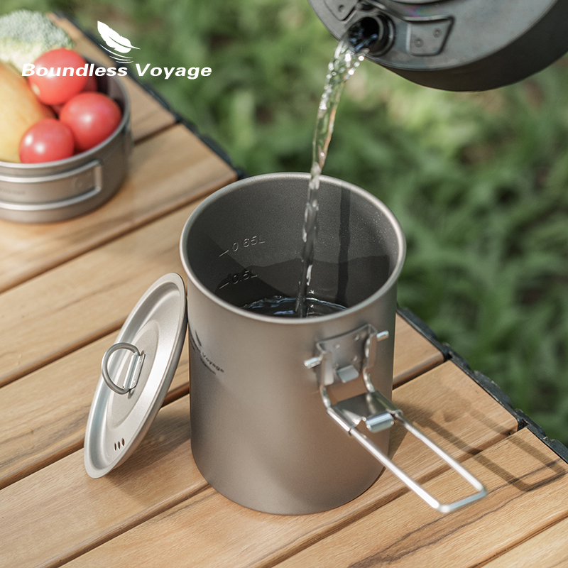 折りたたみハンドルと蓋付きの折りたたみ式キャンプ調理器具,ポ - Camping Cooking Pot With Lid のレビューと価格