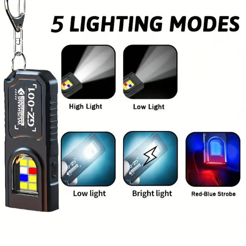 多機能キーホルダー懐中電灯 USB 充電式ミニ懐中電灯 CO - Camping Cooking Fish のレビューと価格