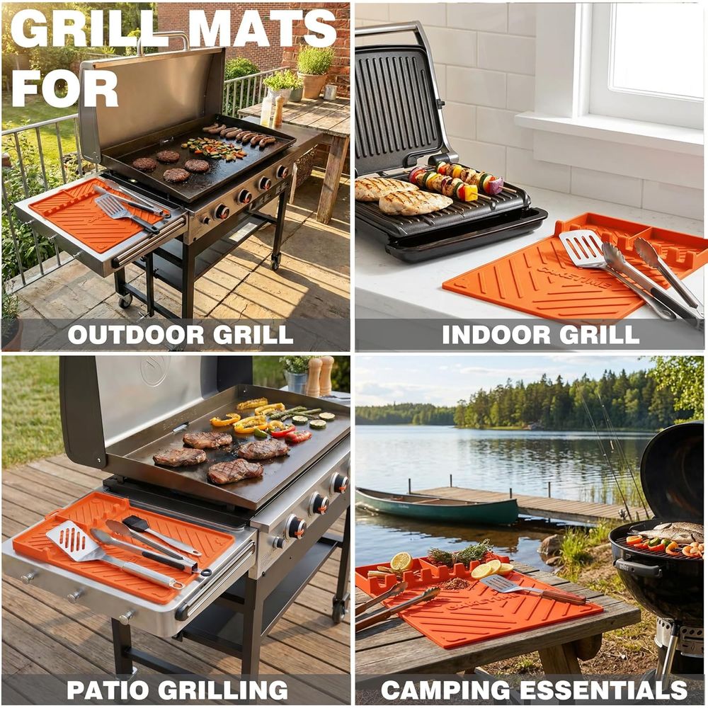 シリコン製グリルマットまたはグリドルアクセサリー、調理キッチ - Camping Cooking Accessories のレビューと価格