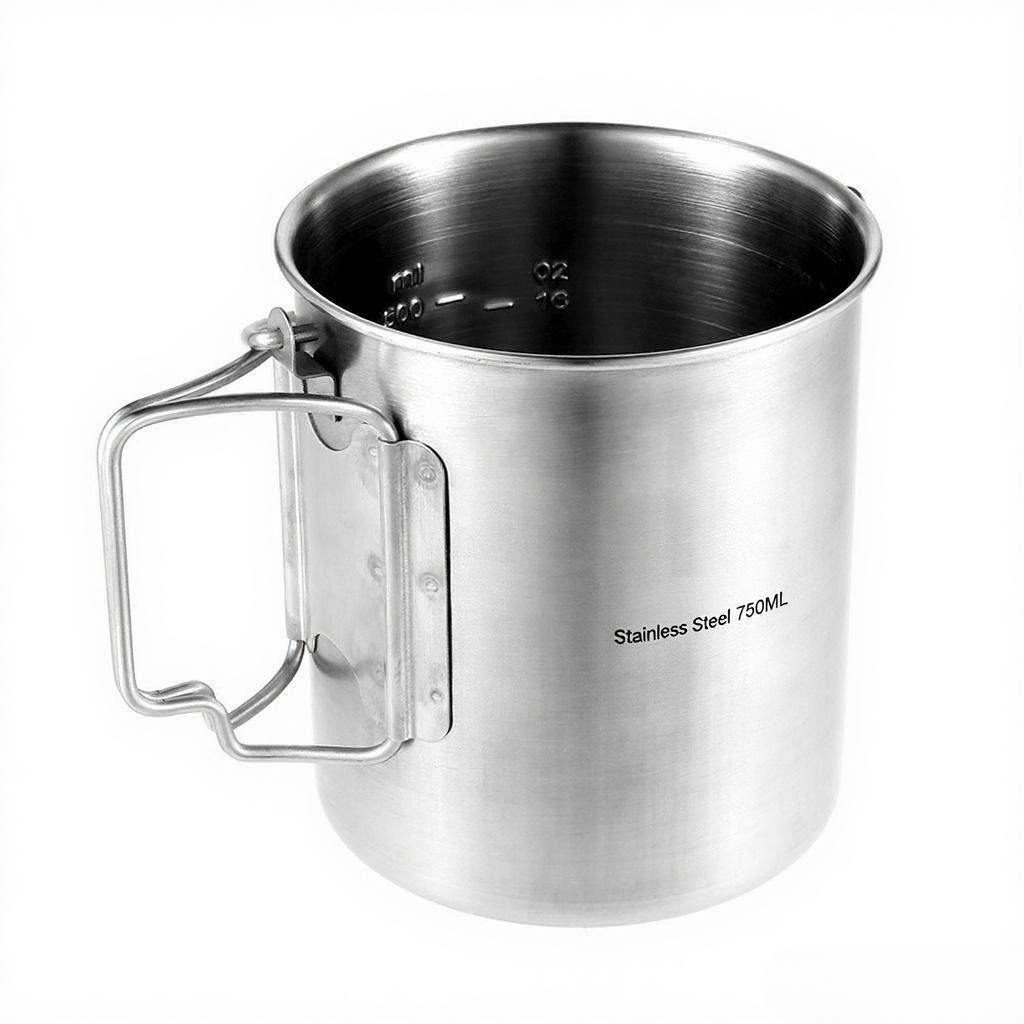 750ml ステンレス鋼ポット ポータブルウォーターマグカッ - Camping Cooking Pot With Lid のレビューと価格