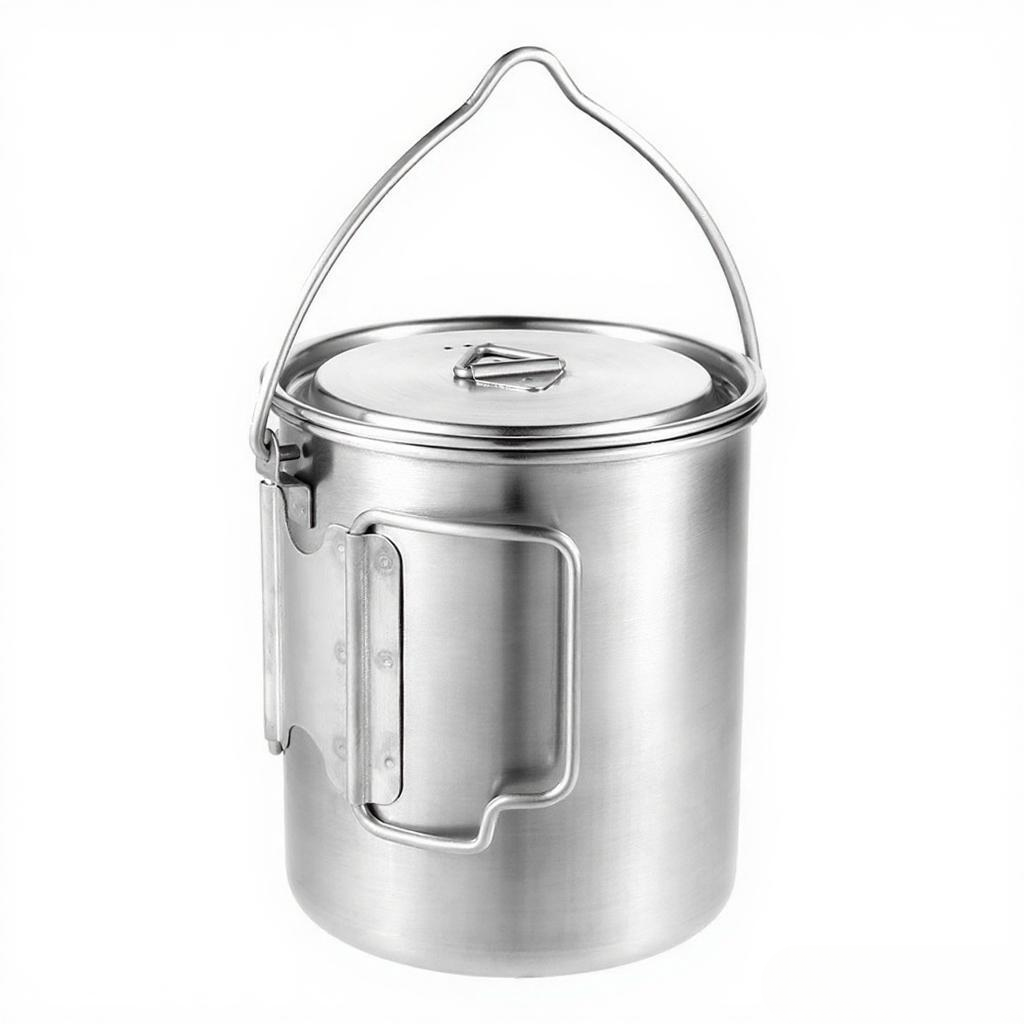 750ml ステンレス鋼ポット ポータブルウォーターマグカッ - Camping Cooking Pot With Lid のレビューと価格
