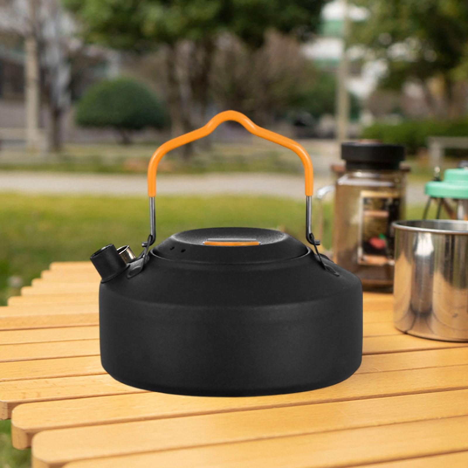 ポータブルキャンプケトルコーヒーポット ハンドルと蓋付き キ - Camping Cooking Pot With Lid のレビューと価格