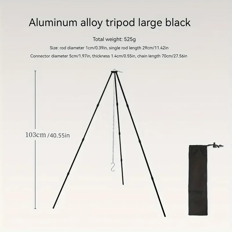 SSUNTAK ポータブル取り外し可能キャンプBBQ三脚吊り - Camping Cooking Pot Tripod のレビューと価格