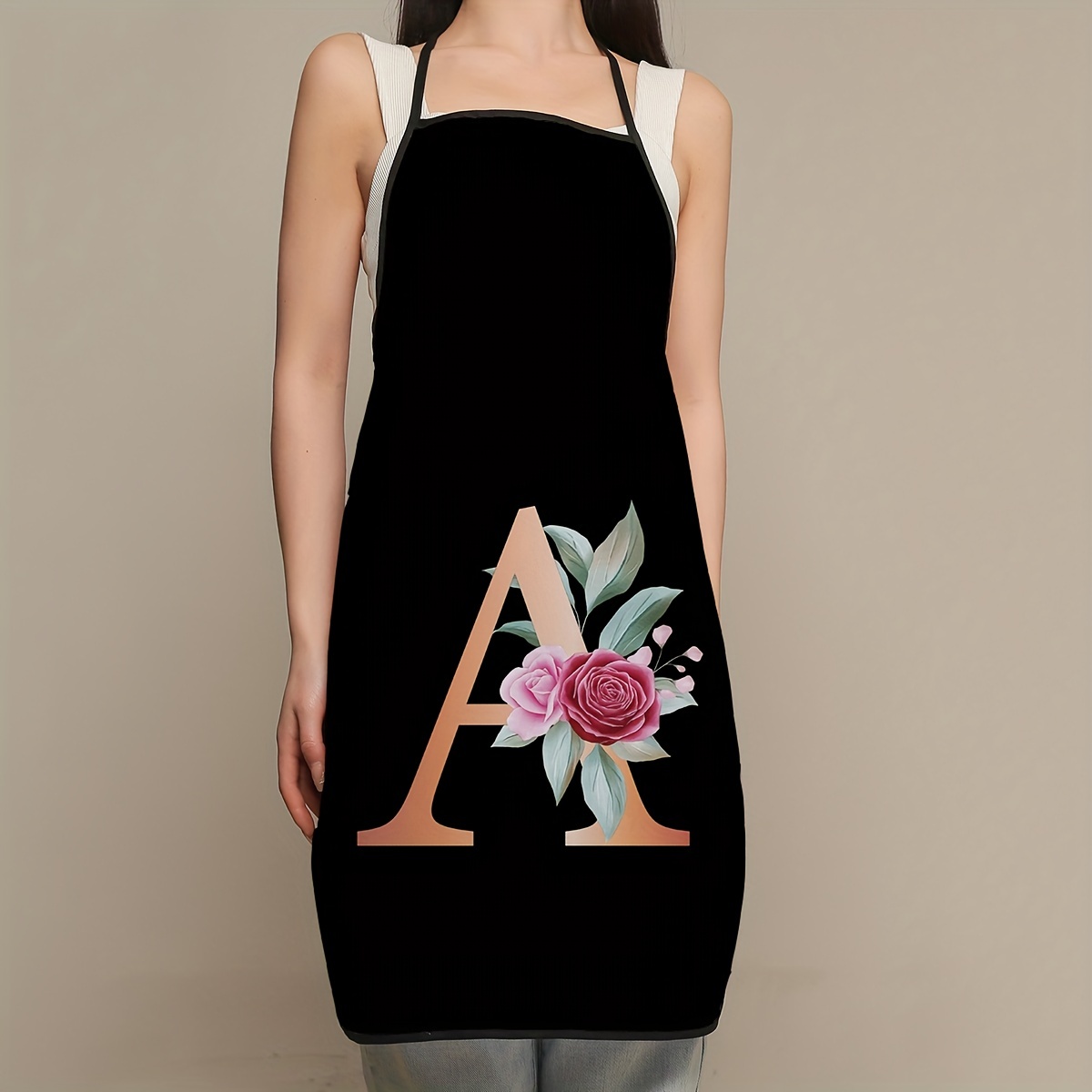 1枚入り 花柄レタープリント ポリエステル製エプロン 女性用 - Camping Cooking Apron のレビューと価格
