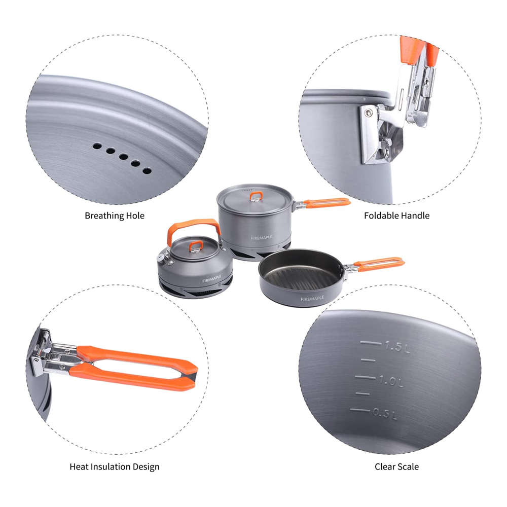 Fire Maple器具ハイキング調理セット熱交換器ポットパ - Campfire Cooking のレビューと価格