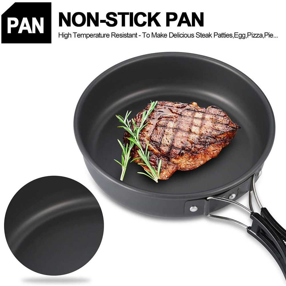 アルミ合金製のアウトドアキャンプ用調理器具セット、鍋にこびり - Camping Cooking Accessories のレビューと価格