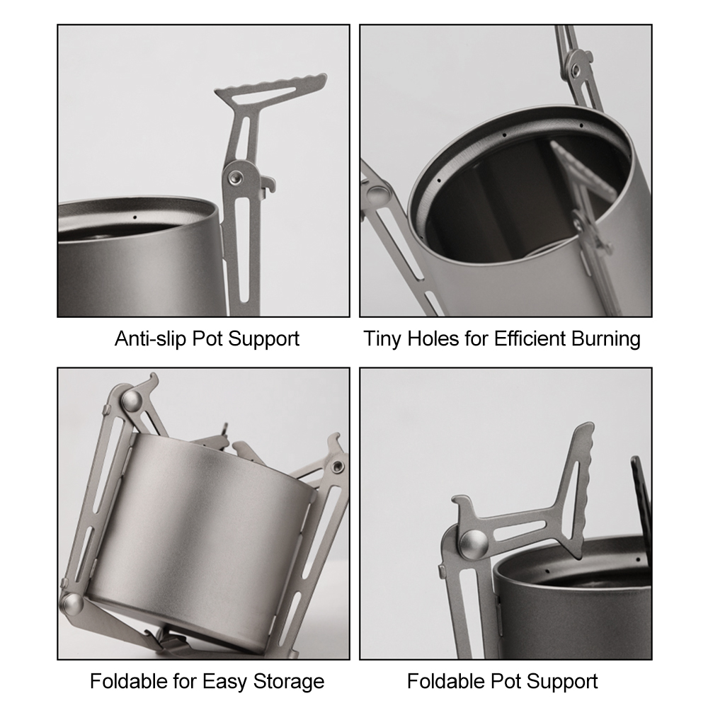 TOMSHOO Ti アルコールストーブと蓋 折りたたみ式脚 - Camping Cooking Pot With Lid のレビューと価格