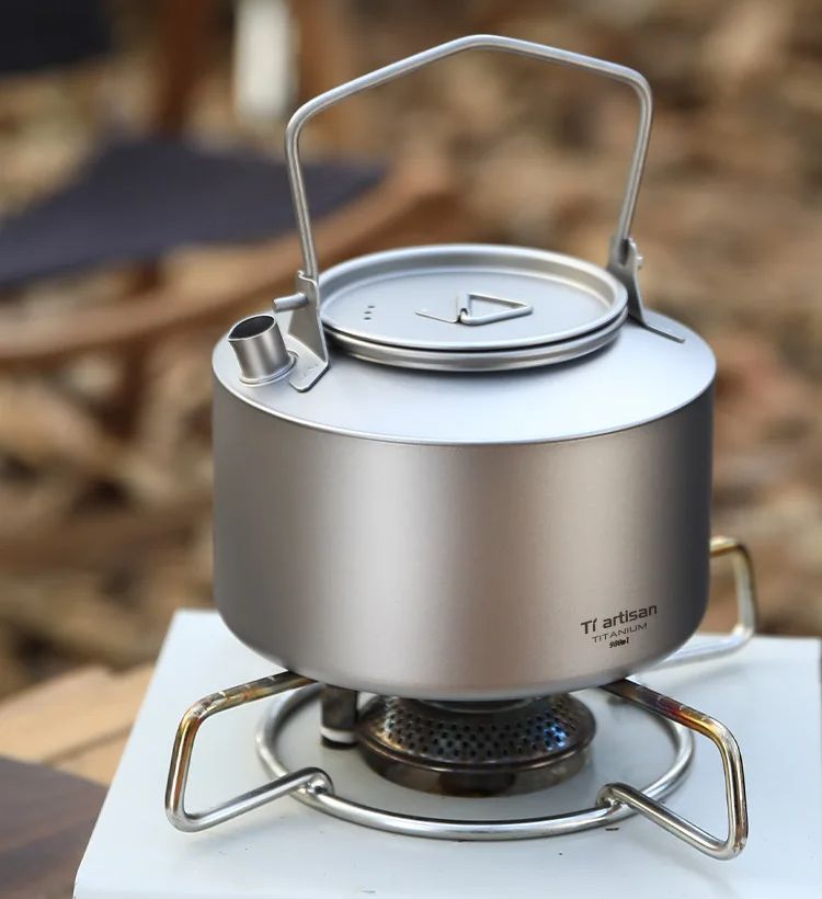 キャンプ水調理ケトルチタンケトル 980 ミリリットル茶コー - Camping Cooking Kettle のレビューと価格
