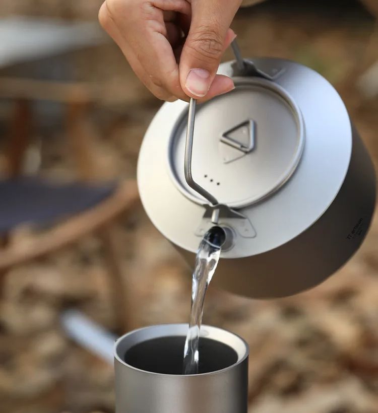 キャンプ水調理ケトルチタンケトル 980 ミリリットル茶コー - Camping Cooking Kettle のレビューと価格