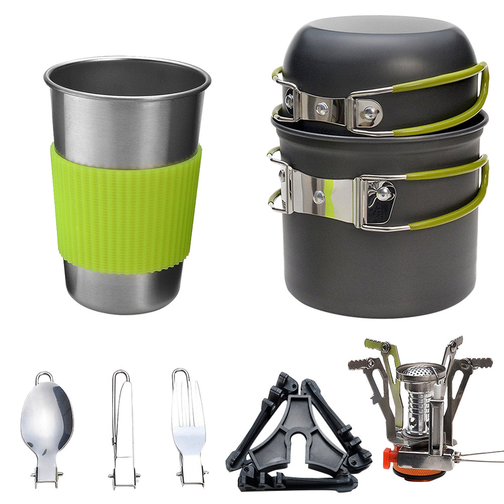 アウトドアキャンプ調理器具セット軽量ポータブルポットキットハ - Camping Cooking Handle のレビューと価格